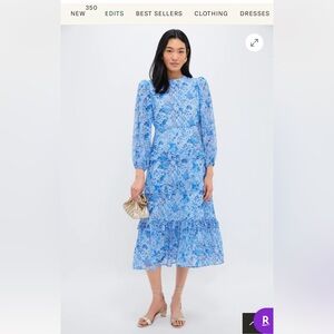 Tuckernuck Blue Floral Women's Dress size M